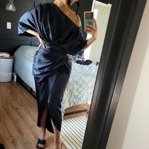 Stunning Satin Asymmetrial Dress